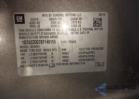 2014 GMC Sierra 2500Hd Work Truck from USA, damaged, VIN 1GT02ZCG7EF149159